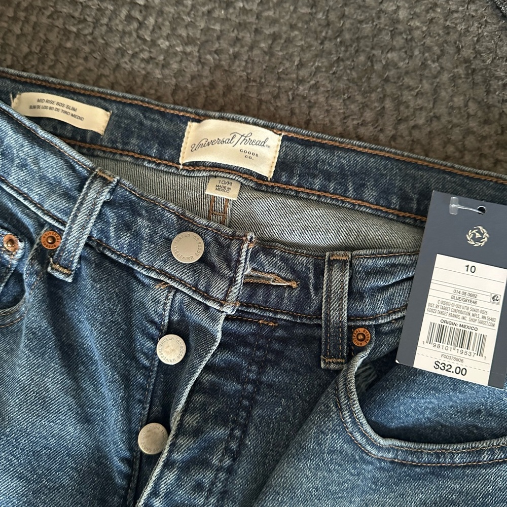Universal Thread Classic Blue Button-Fly Jeans